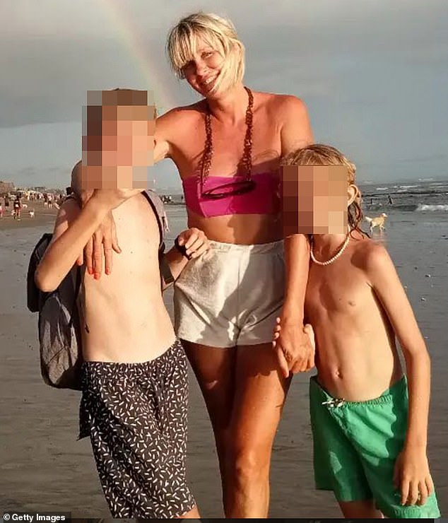 Jessie White, founder of the collapsed Shakuhachi fashion empire, has been living in Bali since her company went spectacularly bankrupt, leaving a trail of debt. She is shown with her children