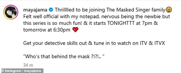 She wrote, “Feeling good official with my notebook, nervous as a newbie, but this series is so much fun! & it starts TONIGHTTT at 7pm & TOMORROW at 6:30pm ¿¿'