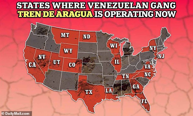 The Tren De Aragua gang has a presence in more than a dozen US states