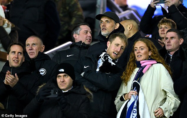 Thomas Tuchel looked on as the new England manager attended his second match of the day in the top flight