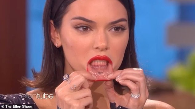 Kendall Jenner shocked fans when she revealed she secretly tattooed the word 'Meow' on her inner lip