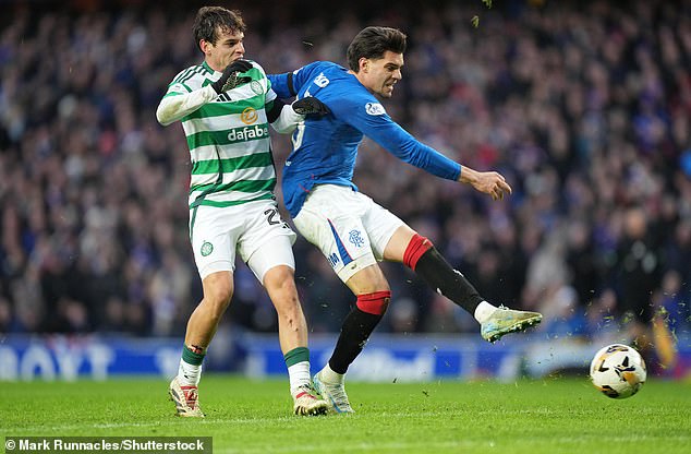 Bernardo challenges Rangers midfielder Ianis Hagi in last week's match