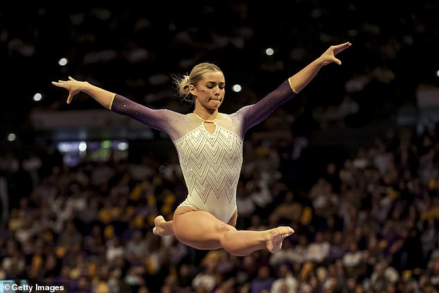 The LSU star began her senior season Friday night, with Paul Skenes in the audience