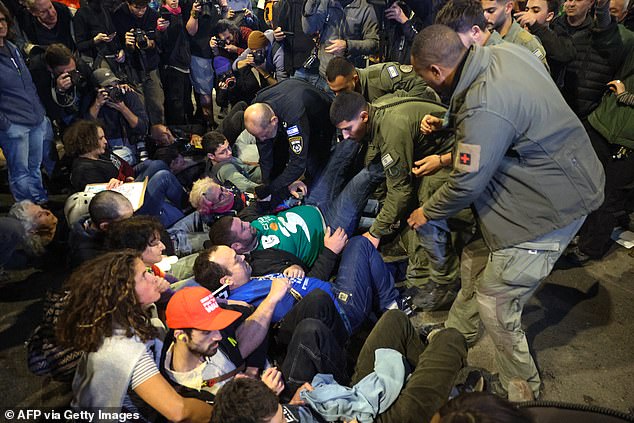 Protesters in Tel Aviv refused to move from the busy streets of the city center