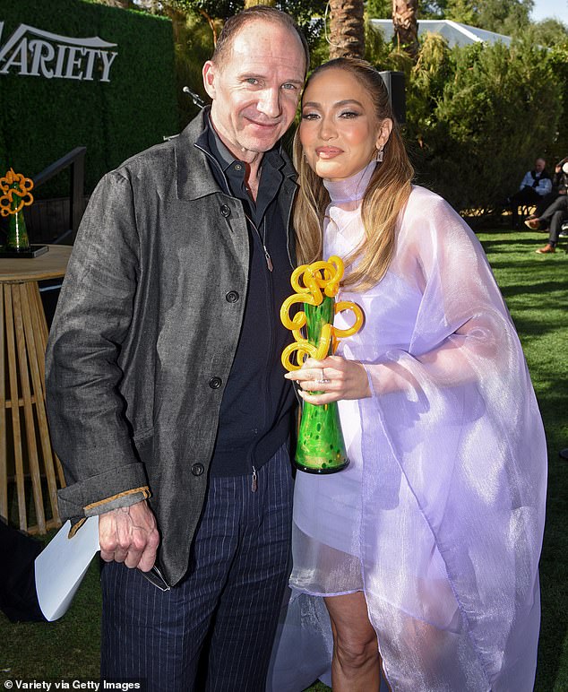 This weekend the main cast were back together as Ralph honored JLo at an event at the Palm Springs International Film Festival, held at the Parker Palm Springs resort