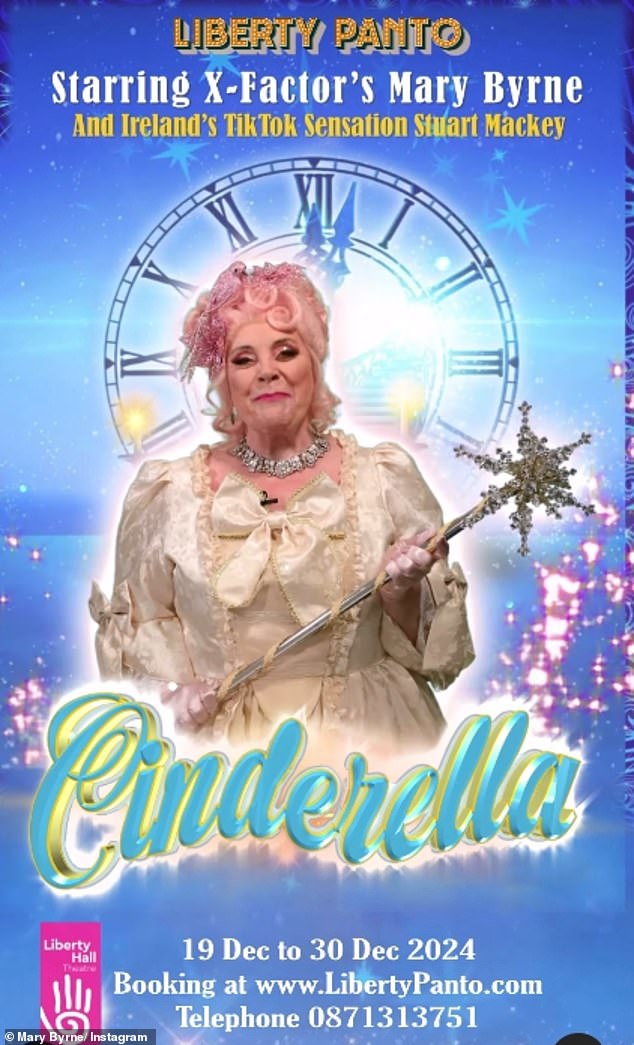 Meanwhile, the Ballyfermot-born performer is now a Panto star, with Mary recently taking to the stage as the Fairy Godmother in Cinderella at Dublin's Liberty Panto.