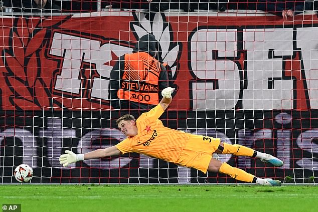 Kinsky has kept twelve clean sheets in nineteen league matches for Slavia Prague this season