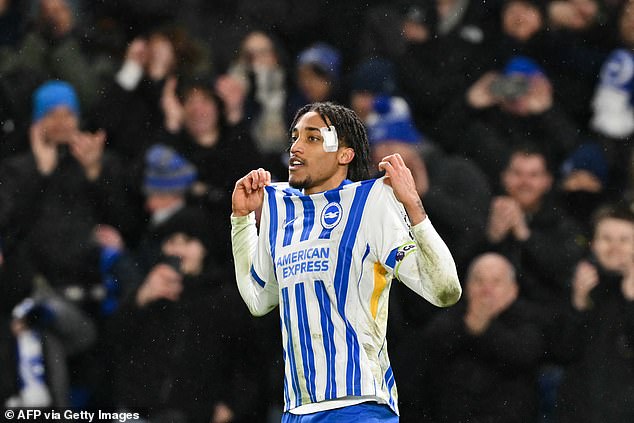 Joao Pedro brought Brighton back on level terms after Ethan Nwaneri gave the hosts the lead