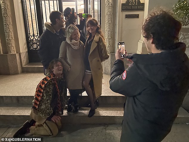 They were seen sipping champagne, while Jeff and Matthew had a sweet photo together in front of a Christmas tree