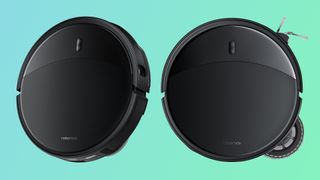 Roborock Saros 10R robot vacuum cleaner on a colorful background