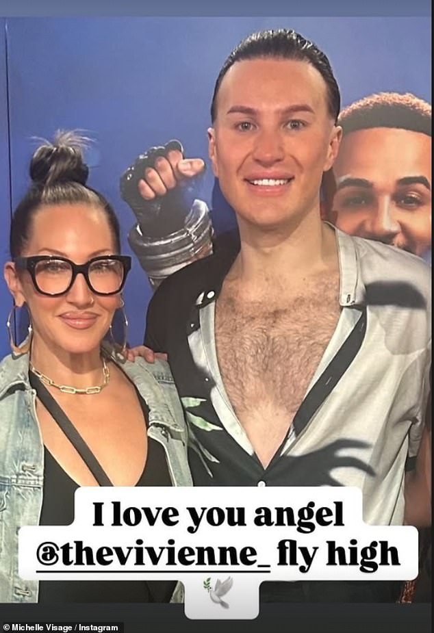 Michelle shared photos of herself next to Vivienne, real name James Lee Williams, and wrote a heartfelt tribute to 'her angel'