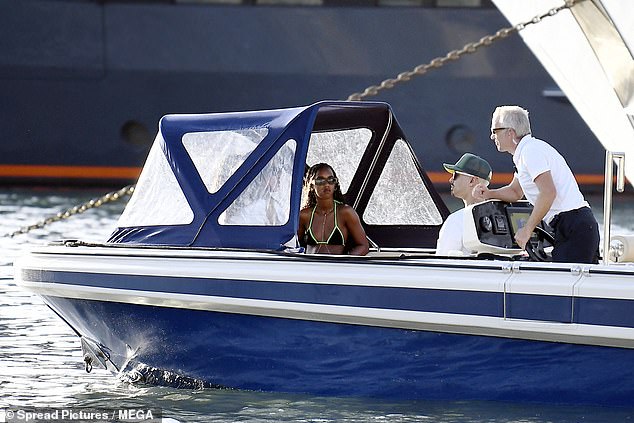 The crew was seen boarding a yacht in Caribbean waters