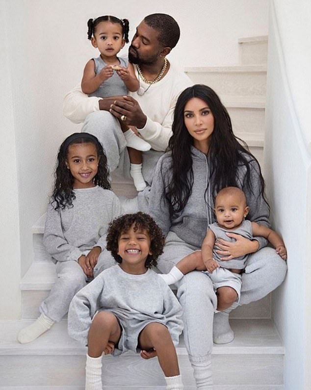 The new sizzling snaps come after Kanye's ex-wife Kim Kardashian posed for holiday photos with all four of their children - despite not being seen with his children in three months. They share daughters North, 11, and Chicago, six, and sons Saint, nine, and Psalm, five