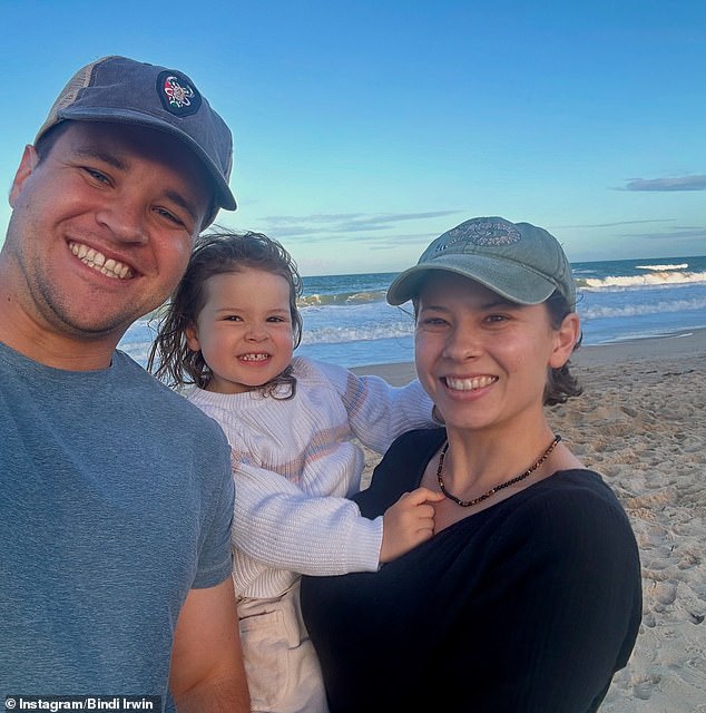 According to this week's Woman's Day, there is a lot of speculation that fans will likely see Bindi on breakfast TV and on the late-night talk show circuit. Bindi was last in the US in 2023, where she underwent surgery to treat her endometriosis. Pictured: Bindi and Chandler with their three-year-old daughter Grave Warrior