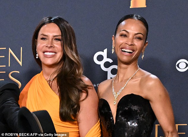 Zoe also mentioned her castmate Karla Sofía Gascón (L), who had just lost the Best Actress trophy to The Substance star Demi Moore: “Nobody but you could have played Emilia Pérez. Nobody. Reina (queen)!'