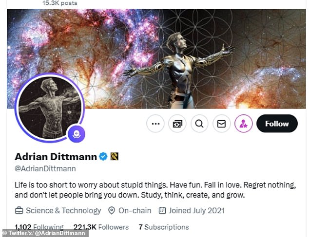 Photos and video also show a real Dittman with a woman who bears a resemblance to AI artwork that the Dittman