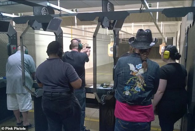 Traditionally associated with hunting and recreation, firearms are now increasingly seen as self-defense tools, especially by marginalized groups. In the photo: shooters with pink pistols