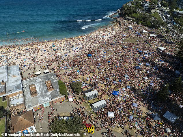 The Irish expat was one of 10,000 revelers who spent Christmas Day at Bronte Beach