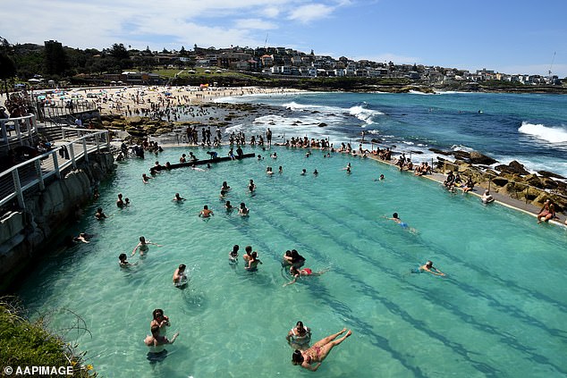 Bronte Beach Baths are pictured