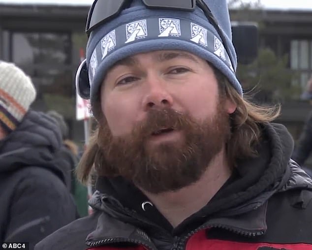 Nik Smith, pictured, is one of them. He has worked at the resort for nine years and says his wages as a ski patroller make up the majority of his income for the year.