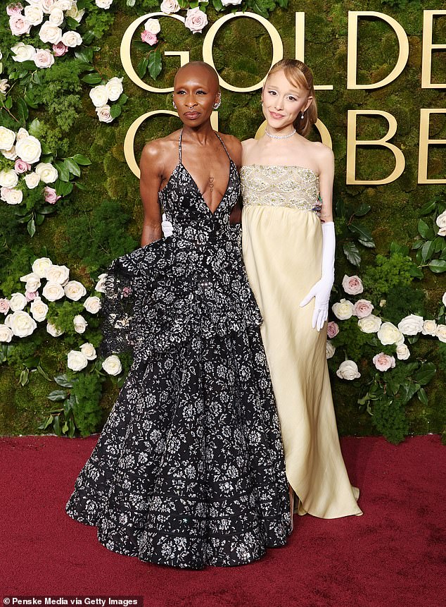 Dressed like an anemic, Ariana Grande and Cynthia Erivo held space for each other all night, taking selfies and whispering in the comfortable confines of their two-woman coven.