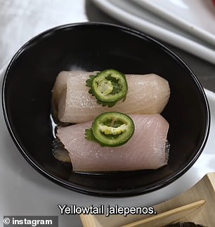 A sneak preview of the delectable menu – and expensive plate – was shared on the Golden Globes Instagram account