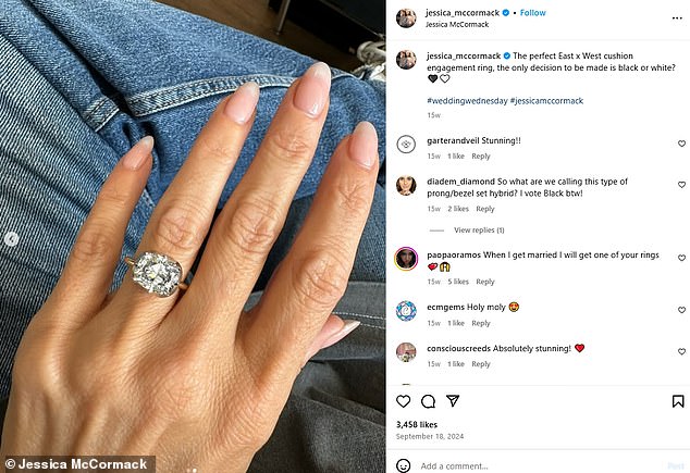 Fans quickly noticed that it resembled engagement ring designs from London-based jeweler Jessica McCormack