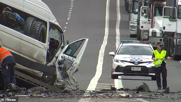 Three people were killed in the first three days of 2025 in crashes on the Bruce Highway (pictured two men killed on January 3 after a head-on collision on Bruce Highway)