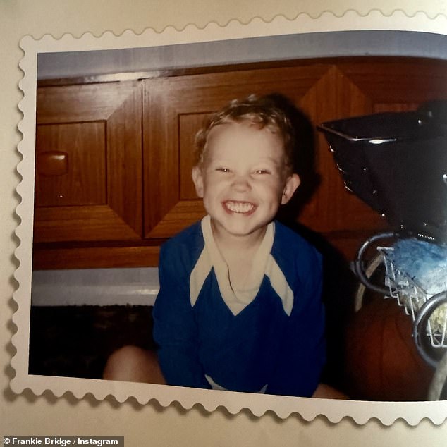 Adding a heartbreaking photo of a beaming Wayne as a child, she continued: “Sorry, but how cute is @waynebridge03?! I used to make these photo albums when the kids were younger.”