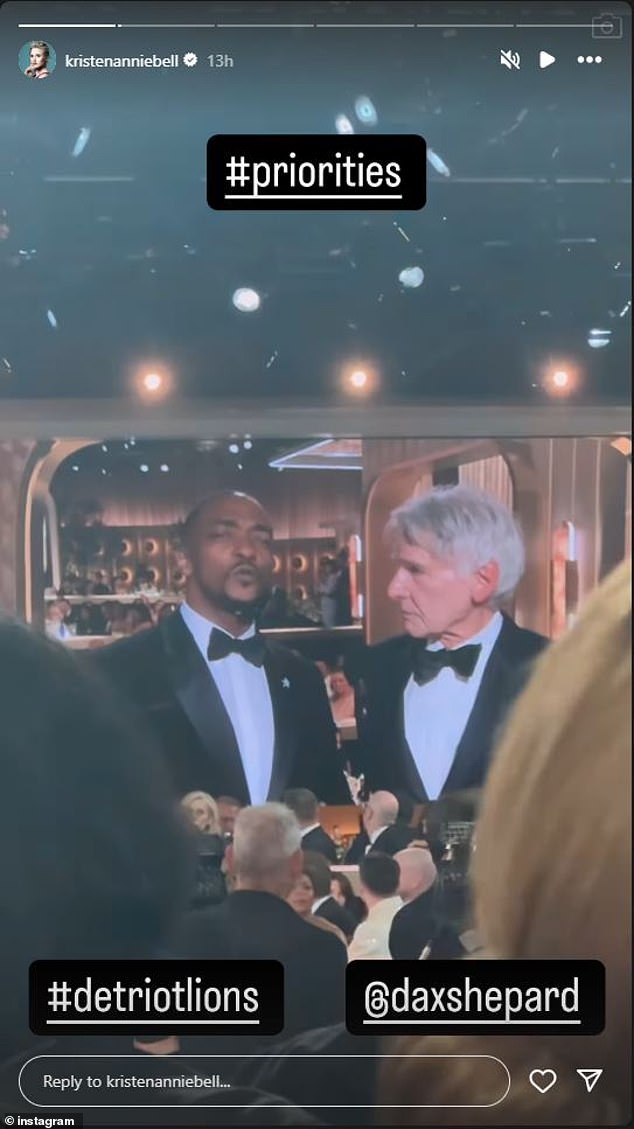 Harrison Ford and Anthony Mackie were on stage to present the award for Best Animated Feature