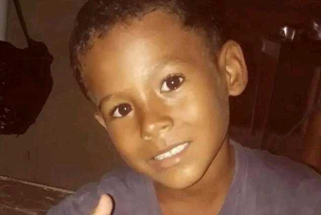 Ulisses Gabriel da Silva, eight, lost his fight for life in November after almost three months in hospital. His brother Joao Miguel da Silva, seven, (above) had died on September 12