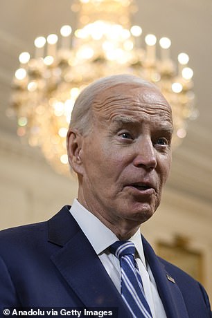 Schumer would not answer whether he believed 82-year-old President Joe Biden (pictured) could have served a full four-year term