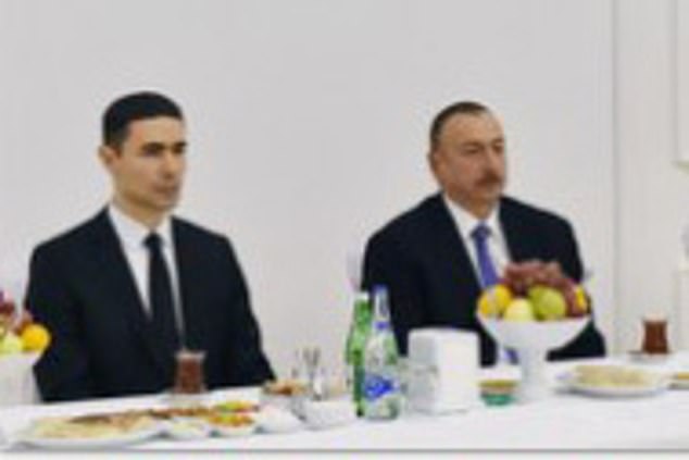 In the photo: Suleyman Javadov (left) sitting next to Ilham Aliyev, the President of Azerbaijan