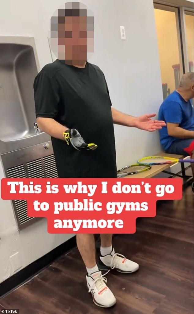 “This is why I don't go to public gyms anymore,” Starr wrote in white text over her video