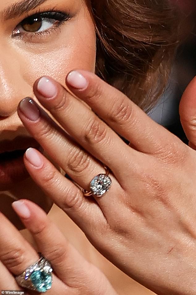 Gottlieb believes the ring features an antique cushion weighing approximately five to six carats and is the perfect accessory for the superstar