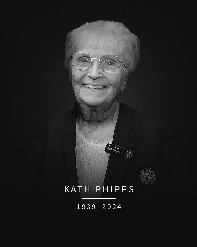 Kath Phipps, the much-loved former Manchester United receptionist, died in December aged 85