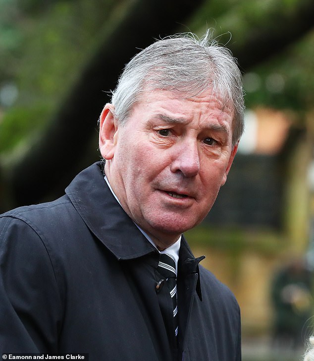 Legendary former United and England captain Bryan Robson attended the funeral on Monday