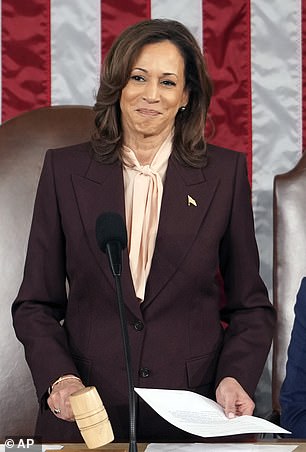 Vice President Kamala Harris on January 6, 2025