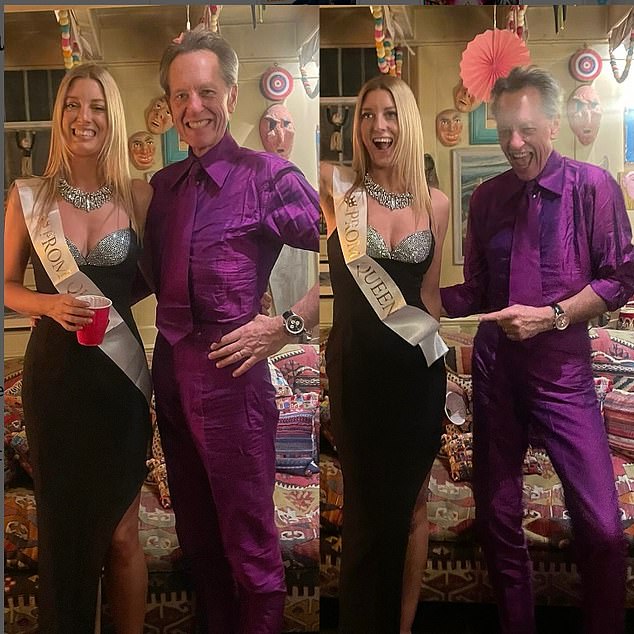 Richard E Grant pulled out one of his lesser-known costumes for his daughter Olivia's 36th birthday