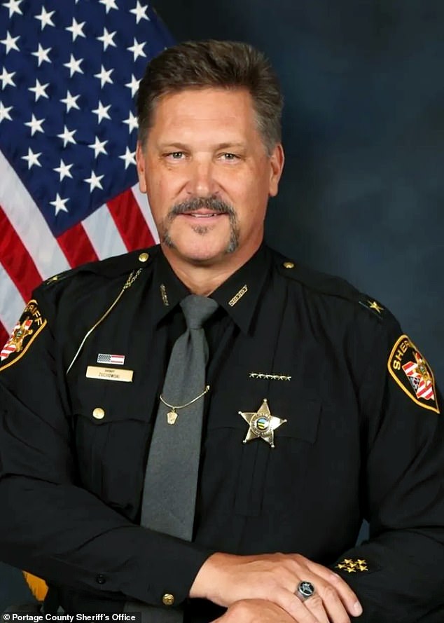 The Portage County Sheriff's Office did not immediately respond to a request for comment. Pictured: Portage County Sheriff Bruce Zuchowski