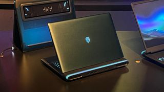 An Alienware Area 51 gaming laptop on display