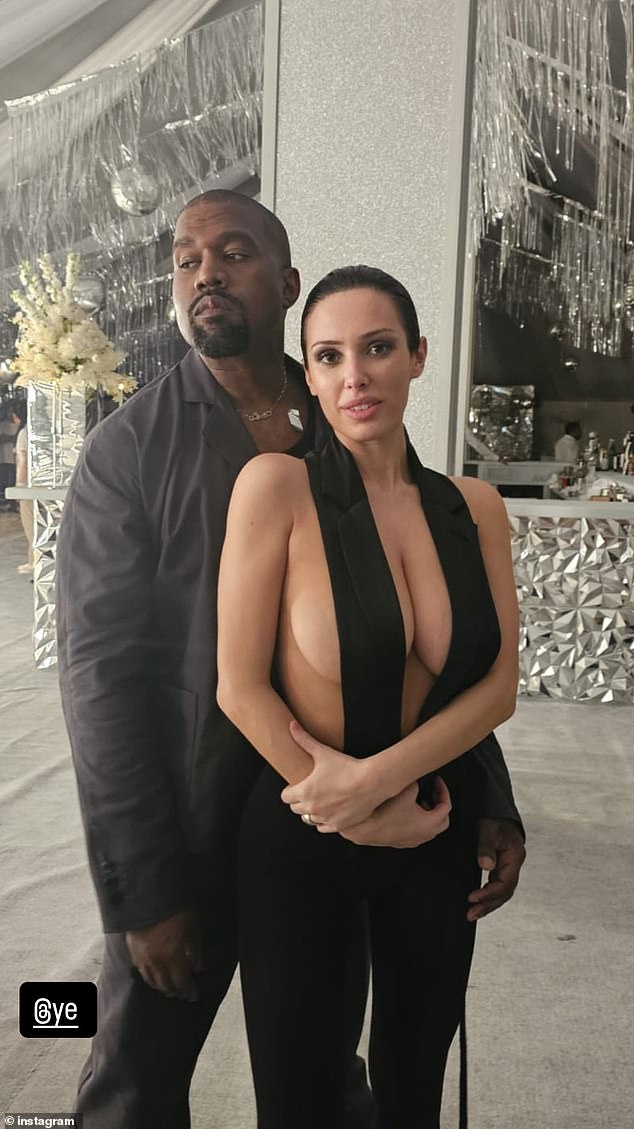 Both Bianca and Kanye (pictured) also shared glimpses from her extravagant party this weekend