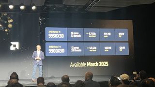 An AMD executive presenting at CES 2025