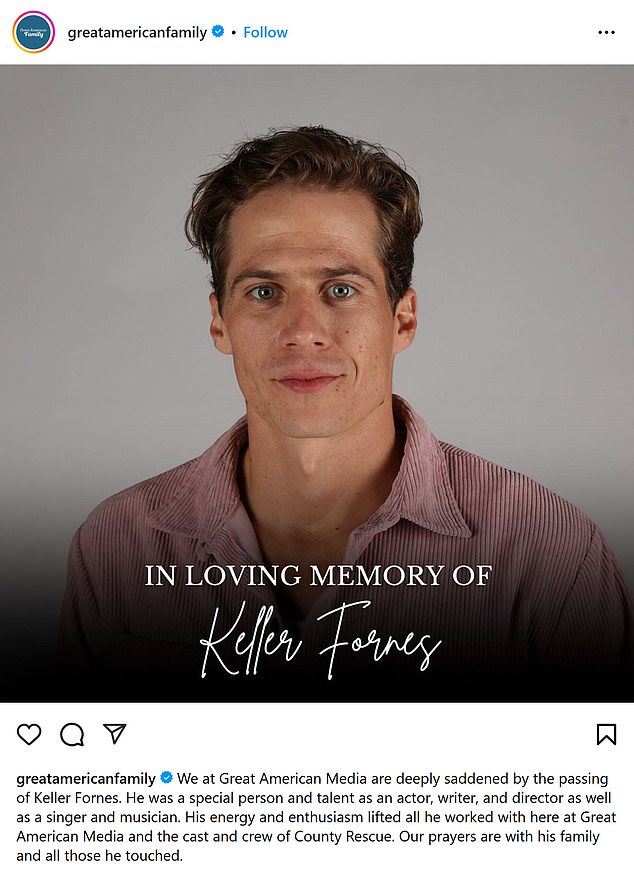 The verified Great American Family Instagram and X pages paid tribute to the beloved actor on Monday