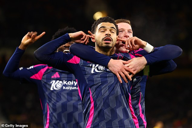 Gibbs-White responded to the taunts by scoring early and then stuck his fingers in his ears