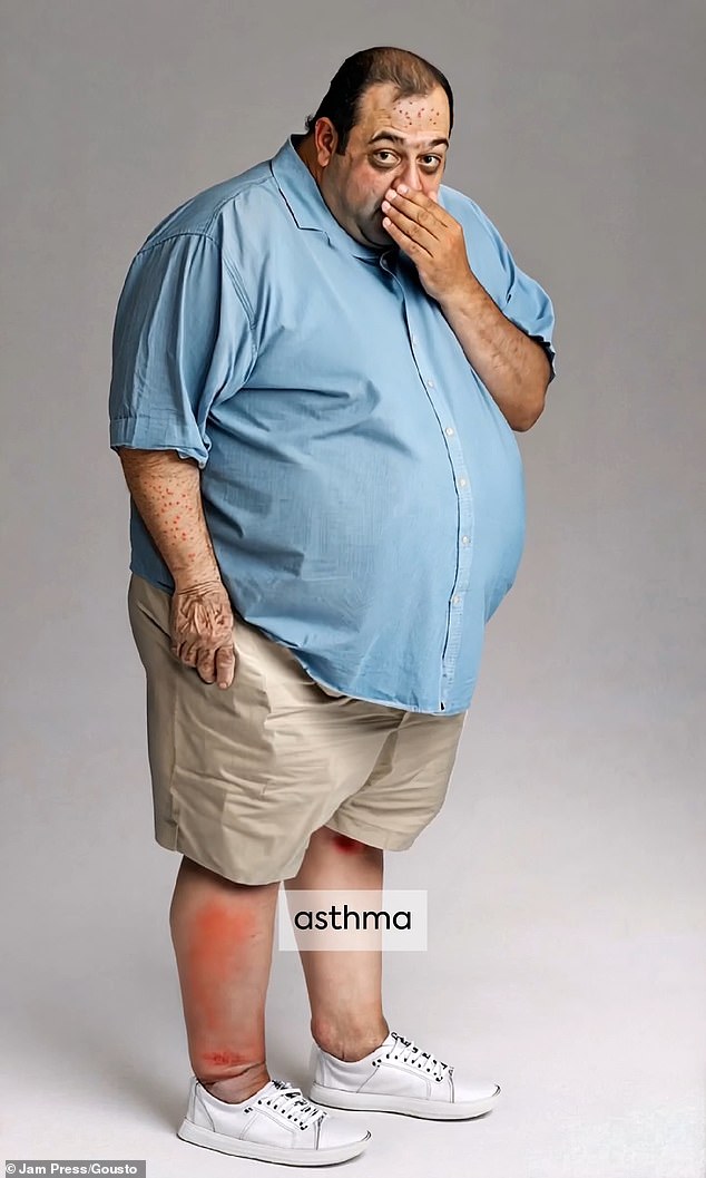 Michael suffers from asthma – a condition both caused and exacerbated by obesity, studies have shown