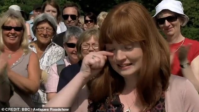 the guest was stunned, burst into tears and told the auctioneer she couldn't believe her £32 investment could now be worth as much as £6,000