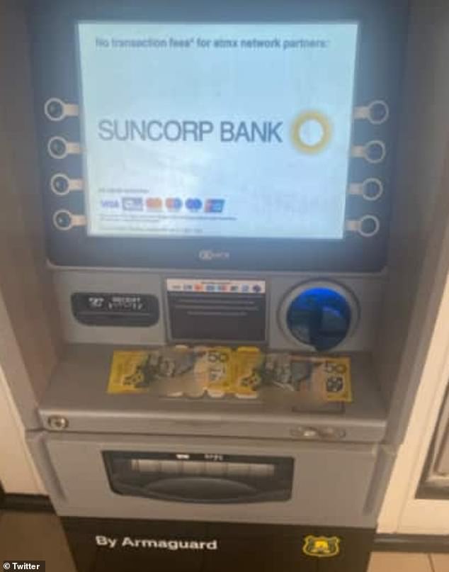 Suncorp said the ATM was not maintained by them, but by Armaguard, who said it was highly unlikely they had sent the money that way.