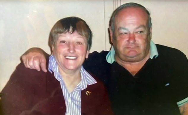 June McIntyre (pictured left) has paid an emotional tribute to long-time partner Roger Walker (pictured right)