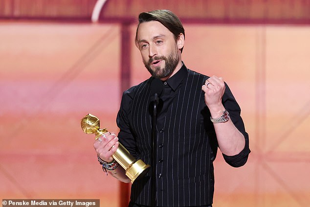 Culkin also won a Globe the year before for his work on the hit TV drama 'Succession'